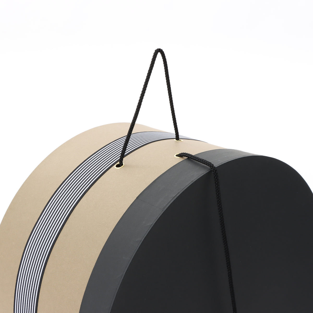 Grosgrain Paper Round Hat Box With a Strap 45cm Diameter 35cm 