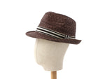 Load image into Gallery viewer, Brown Straw Unisex Trilby Hat &quot;Marlowe&quot;
