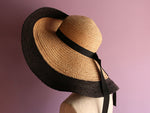 Load image into Gallery viewer, Two Tone Raffia Vacation Hat &quot;Olivia&quot;
