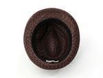 Load image into Gallery viewer, Brown Straw Unisex Trilby Hat &quot;Marlowe&quot;
