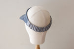 Load image into Gallery viewer, gingham linen cotton natural Fabric Sun Visor sun visor
