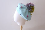 Cargar imagen en el visor de la galería, Grosgrain wool 100% pompom berets in mint

