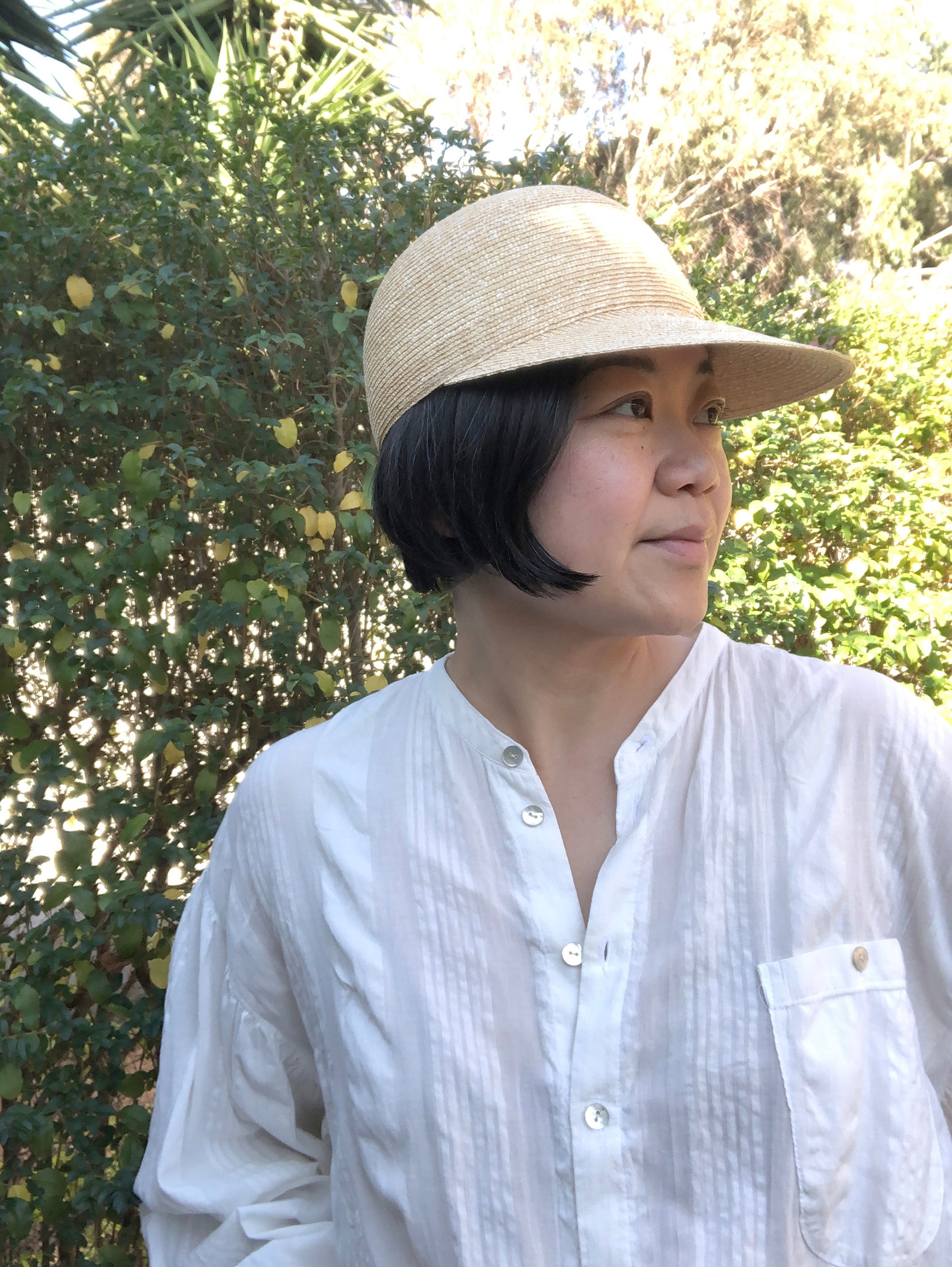 Ready to ship natural straw baseball cap small brimmed summer cap