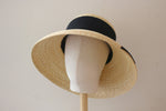将图片加载到图库查看器，Wide Turned-down Brim Straw Hat Hepburn Style Holly

