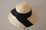 Muat gambar ke penampil Galeri, Wide Turned-down Brim Straw Hat Hepburn Style Holly
