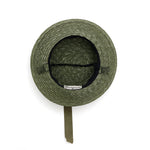 Load image into Gallery viewer, Grass Green shallow boater hat trimmed with grosgrain authentic straw hat by Grosgrain 草色のカンカン帽　浅いボーター　ヴィヴィアン　グログラン
