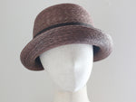 画像をギャラリービューアに読み込む, Grosgrain Brown straw cap style hat made in Japan
