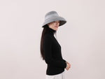 Load image into Gallery viewer, Black Wool Downturned brim Hat &quot;Cecil&quot;
