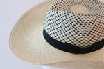Cargar imagen en el visor de la galería, Grosgrain Patterned Panama Cowboy Hat
