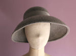 Cargar imagen en el visor de la galería, Black Wool Downturned brim Hat &quot;Cecil&quot;

