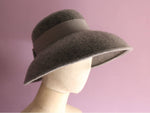 Muat gambar ke penampil Galeri, Black Wool Downturned brim Hat &quot;Cecil&quot;
