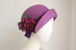 Muat gambar ke penampil Galeri, Mauve Cloche with purple Hydrangeas
