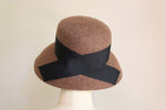Load image into Gallery viewer, Brown Wool Casablanca Hat &quot;Cecil&quot;
