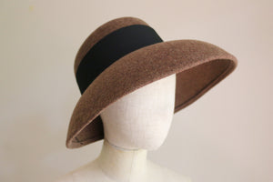 Brown Wool Casablanca Hat "Cecil"