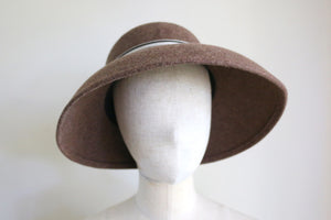 Brown Wool Audrey Hat Cecil Stripe