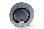 Muat gambar ke penampil Galeri, Navy Striped Organic Cotton Bucket Hat with Wattle / Mimosa Embroidery
