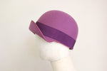 Load image into Gallery viewer, Mauve Cloche with purple Hydrangeas
