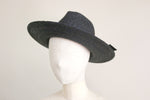 Load image into Gallery viewer, Wide Brimmed Fine Straw Fedora Hat Alex Black
