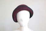 Load image into Gallery viewer, 1920s Vintage Inspired Cloche Bordeaux with Black Venice Lace Applique

