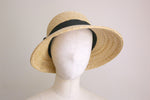 Charger l&#39;image dans la galerie, Wide-Brimmed bonnet Straw Hat Cecil back-style ribbon
