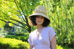 Load image into Gallery viewer, Straw Hat  with big Ribbon &quot;Greta&quot;
