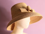 Cargar imagen en el visor de la galería, Straw Hat  with big Ribbon &quot;Greta&quot;
