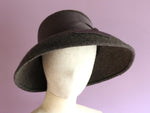 Load image into Gallery viewer, Wide Curved Brim Felt Hat Cecil Gray
