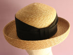 Cargar imagen en el visor de la galería, Natural Sailor Straw Hat Irene -Grosgrain
