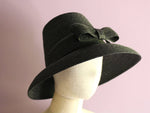 Charger l&#39;image dans la galerie, Ribbon Black Straw Hat Greta Black
