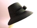 Load image into Gallery viewer, Ribbon Black Straw Hat Greta Black
