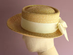 Load image into Gallery viewer, Pork Pie Straw Hat &quot;Bob&quot;
