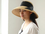 Load image into Gallery viewer, Grosgrain Turned Down Brim Hat Hepburn Hat Audrey Hat
