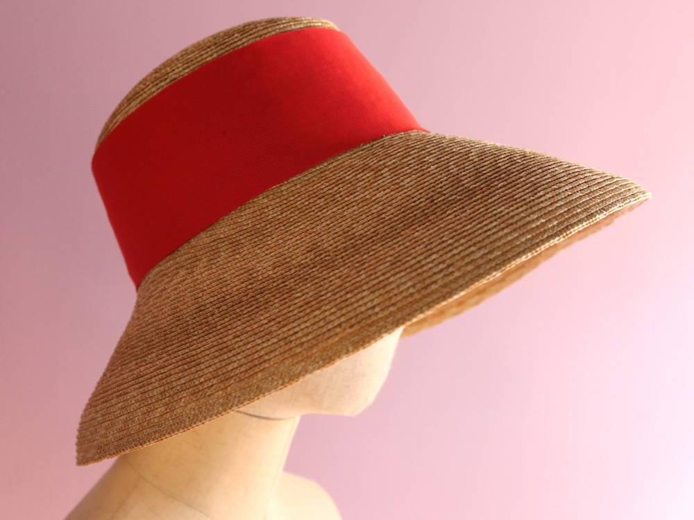 Grosgrain Turned Down Brim Hat Hepburn Hat Audrey Hat