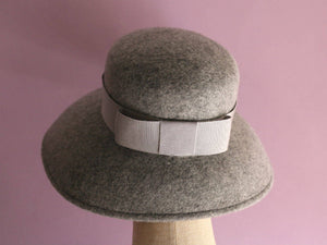 Light Gray Wool Downturned brim Hat "Cecil"
