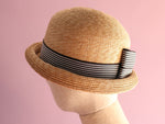 Load image into Gallery viewer, Natural Straw Bowler Hat Nicole
