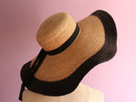 Cargar imagen en el visor de la galería, Two Tone Raffia Vacation Hat &quot;Olivia&quot;

