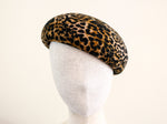 将图片加载到图库查看器，Leopard printed wool felt beret
