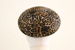 Load image into Gallery viewer, Leopard printed wool felt beret
