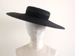 Muat gambar ke penampil Galeri, Natural Straw Wide-Brimmed Saucer Boater Hat &quot;Kate&quot; made in Japan
