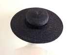 Load image into Gallery viewer, Natural Straw Wide-Brimmed Saucer Boater Hat &quot;Kate&quot; made in Japan
