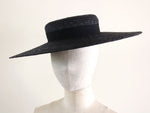 Lade das Bild in den Galerie-Viewer, Natural Straw Wide-Brimmed Saucer Boater Hat &quot;Kate&quot; made in Japan
