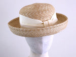 Muat gambar ke penampil Galeri, Natural Sailor Straw Hat Irene -Grosgrain

