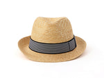 Load image into Gallery viewer, Unisex Natural Straw Trilby Hat Jean
