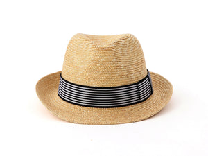 Unisex Natural Straw Trilby Hat Jean