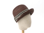 Load image into Gallery viewer, Short-Brimmed Straw Cap &quot;Gigi Brown&quot;
