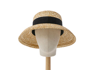 Downturned Brim Hat made of classic straw braids Gardenia