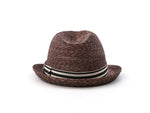 Cargar imagen en el visor de la galería, Brown Straw Unisex Trilby Hat &quot;Marlowe&quot;
