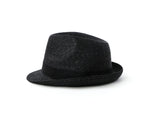 Muat gambar ke penampil Galeri, Black Straw Unisex Trilby Hat Marlowe
