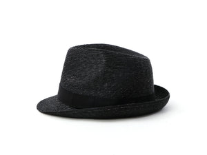 Black Straw Unisex Trilby Hat Marlowe
