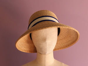Wide Brim Straw Hat "Nautical Cecil"